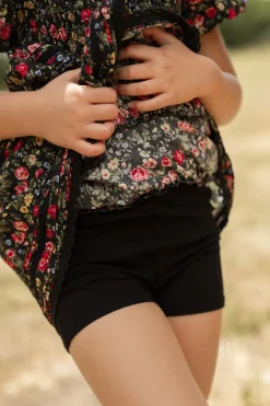 Mini Annalise Skirt in Obsidian Vintage Poppies