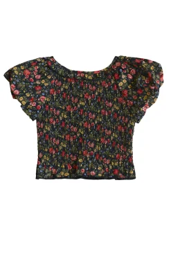 Mini Annalise Top in Obsidian Vintage Poppies