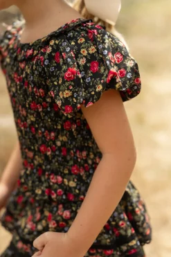 Mini Annalise Top in Obsidian Vintage Poppies