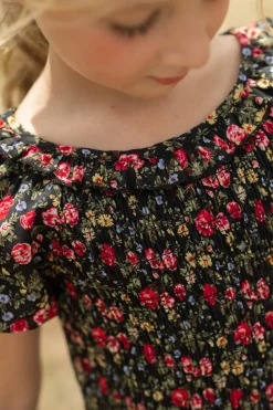 Mini Annalise Top in Obsidian Vintage Poppies