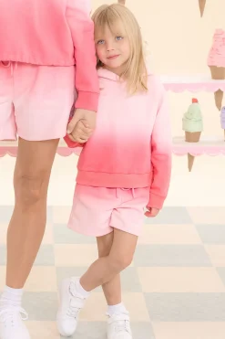 Mini Ash Hoodie in Pink Ombre