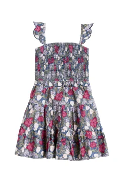 Mini Blossom Dress in Navy Meadow