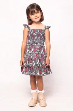 Mini Blossom Dress in Navy Meadow