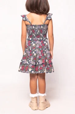 Mini Blossom Dress in Navy Meadow