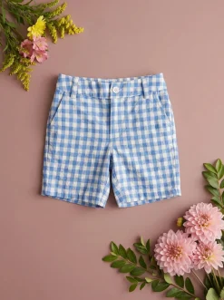 Mini Boys' James Shorts in Blue Gingham