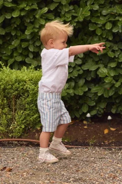 Mini Boys' James Shorts in Heritage Stripe