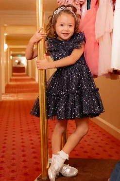 Mini Brynlee Dress in Sparkling Stars Navy