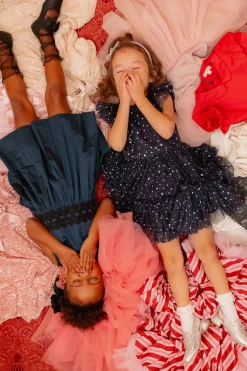 Mini Brynlee Dress in Sparkling Stars Navy