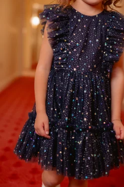 Mini Brynlee Dress in Sparkling Stars Navy