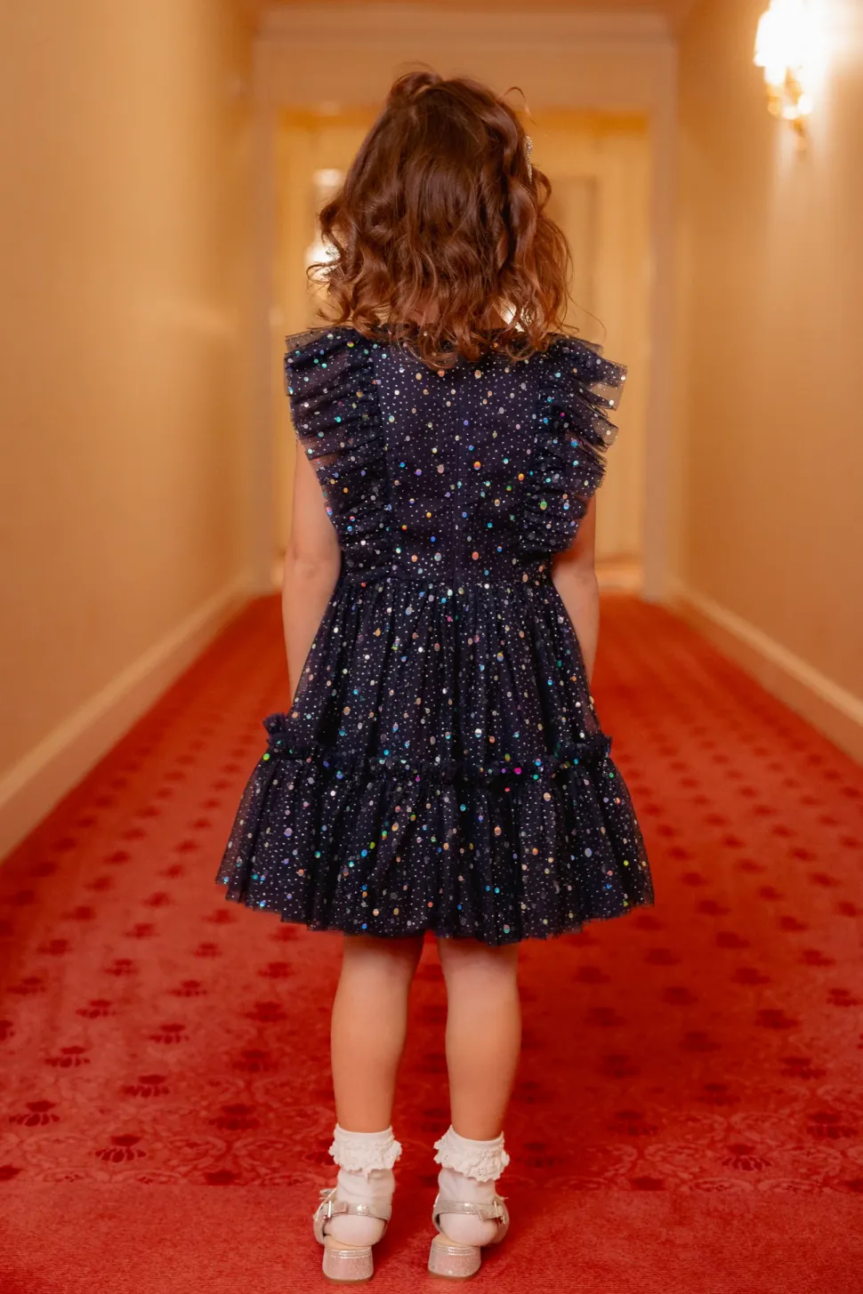 Mini Brynlee Dress in Sparkling Stars Navy
