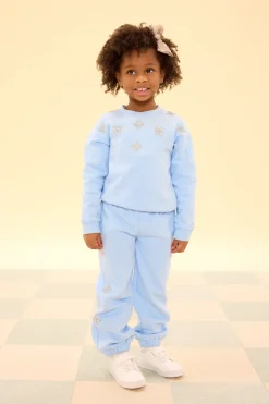 Mini Casey Jogger Sweatpants in Light Blue