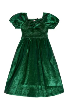 Mini Cassie Dress in Green Taffeta