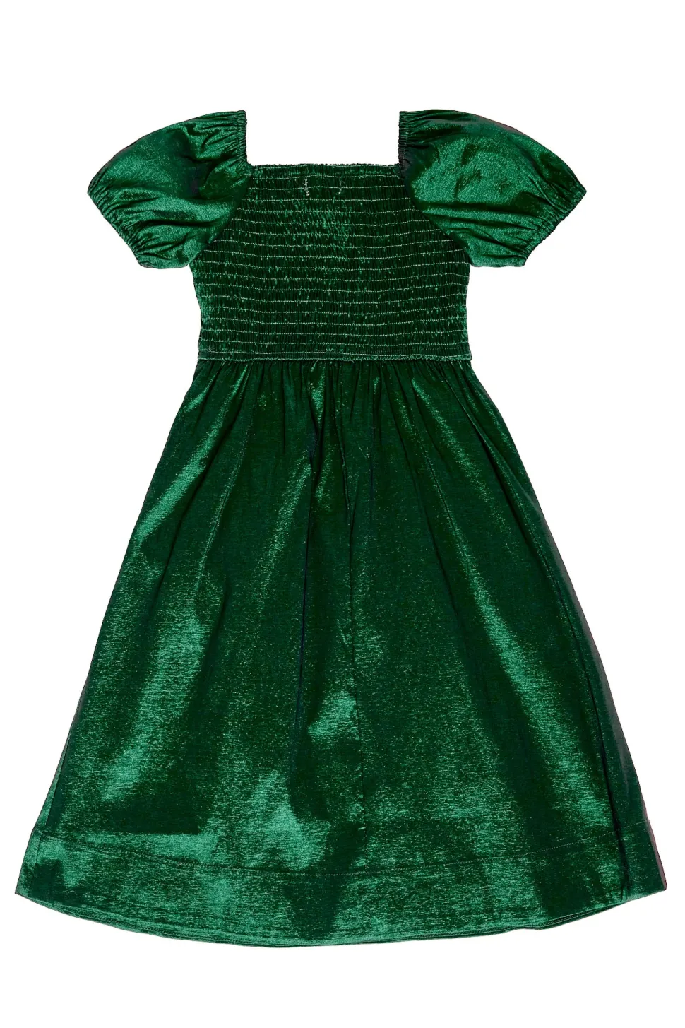 Mini Cassie Dress in Green Taffeta