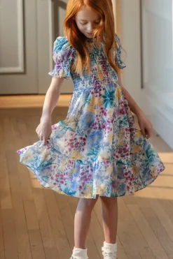 Mini Cordelia Dress in Pretty Plumeria