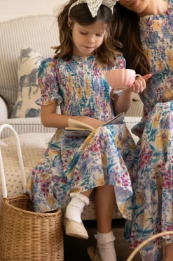Mini Cordelia Dress in Pretty Plumeria
