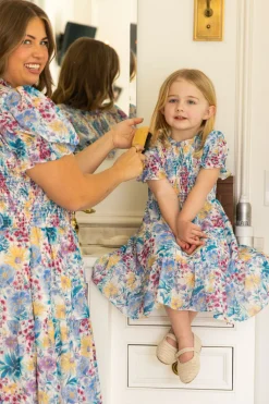 Mini Cordelia Dress in Pretty Plumeria