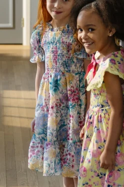 Mini Cordelia Dress in Pretty Plumeria