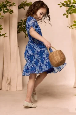 Mini Cordelia Dress in Trellis Foulard