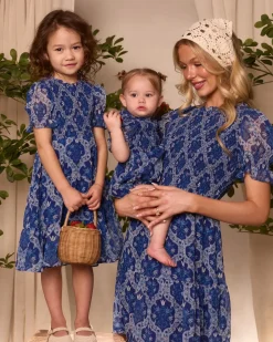 Mini Cordelia Dress in Trellis Foulard