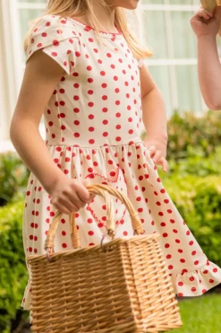Mini Dream Play Dress in Red Polka Dot