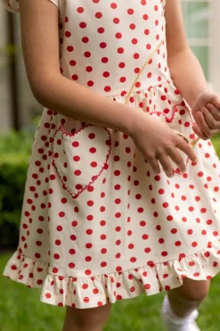 Mini Dream Play Dress in Red Polka Dot