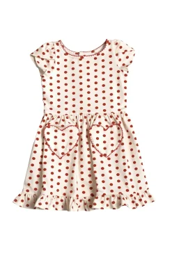 Mini Dream Play Dress in Red Polka Dot