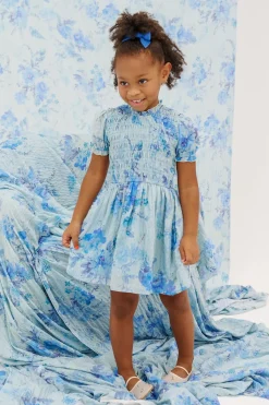 Mini Flynn Dress in Aquarelle Fleur