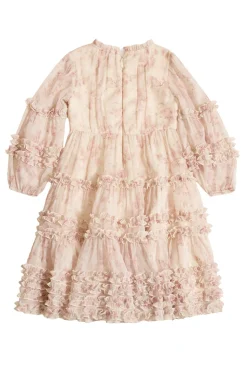 Mini Geneva Dress in Banana Creme Aquarelle Fleur