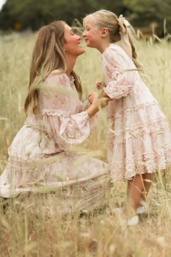 Mini Geneva Dress in Banana Creme Aquarelle Fleur