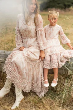 Mini Geneva Dress in Banana Creme Aquarelle Fleur