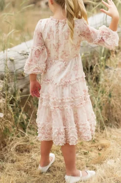 Mini Geneva Dress in Banana Creme Aquarelle Fleur