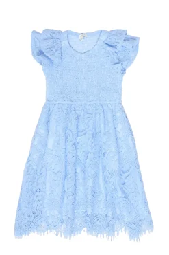 Mini Hattie Dress in Cornflower Blue Lace