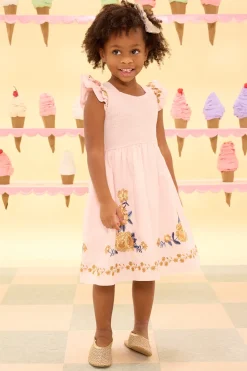 Mini Hattie Dress in Embroidered Spring Floral