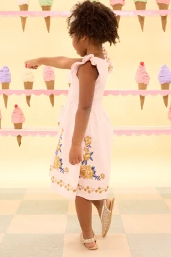 Mini Hattie Dress in Embroidered Spring Floral