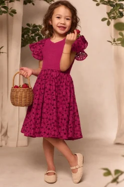 Mini Hattie Dress in Magenta