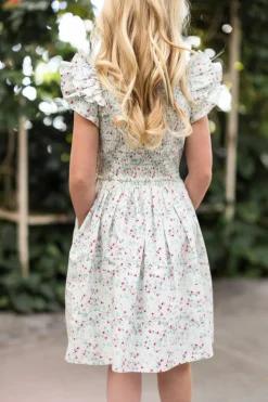 Mini Hattie Dress in Pansy Trellis