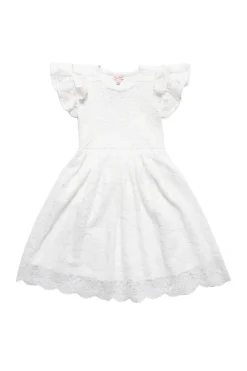 Mini Hattie Dress in White Lace