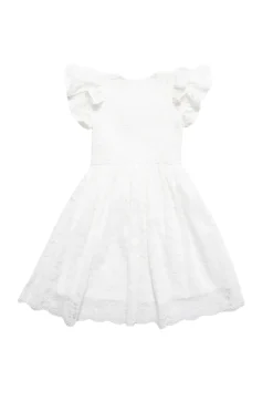 Mini Hattie Dress in White Lace