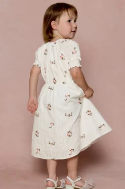 Mini Jessie Dress in Ditsy Embroidery