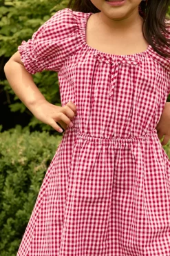 Mini Jessie Dress in Red Gingham