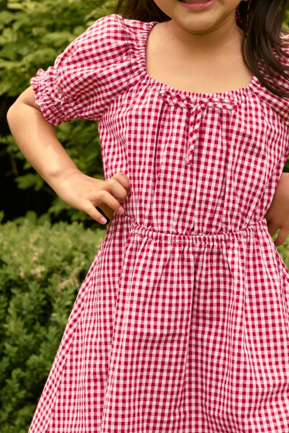 Mini Jessie Dress in Red Gingham