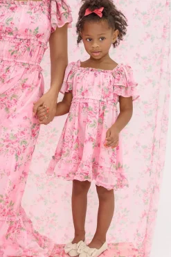 Mini Juliana Dress in Rose Trance