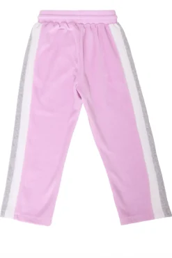 Mini Kailey Velour Track Pants in Pink