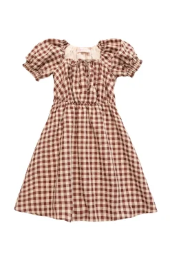 Mini Kaitlyn Dress in Chocolate Gingham