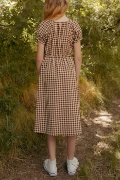 Mini Kaitlyn Dress in Chocolate Gingham