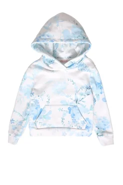 Mini Kian Hooded Sweatshirt in Blue Aquarelle Fleur