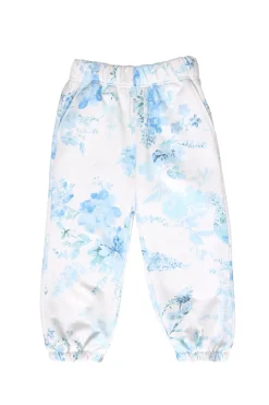 Mini Kian Jogger Sweatpants in Blue Aquarelle Fleur