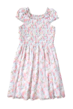 Mini Kyla Dress in Watercolor Orchids
