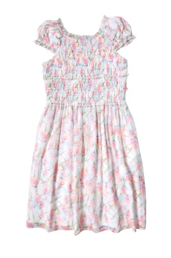 Mini Kyla Dress in Watercolor Orchids