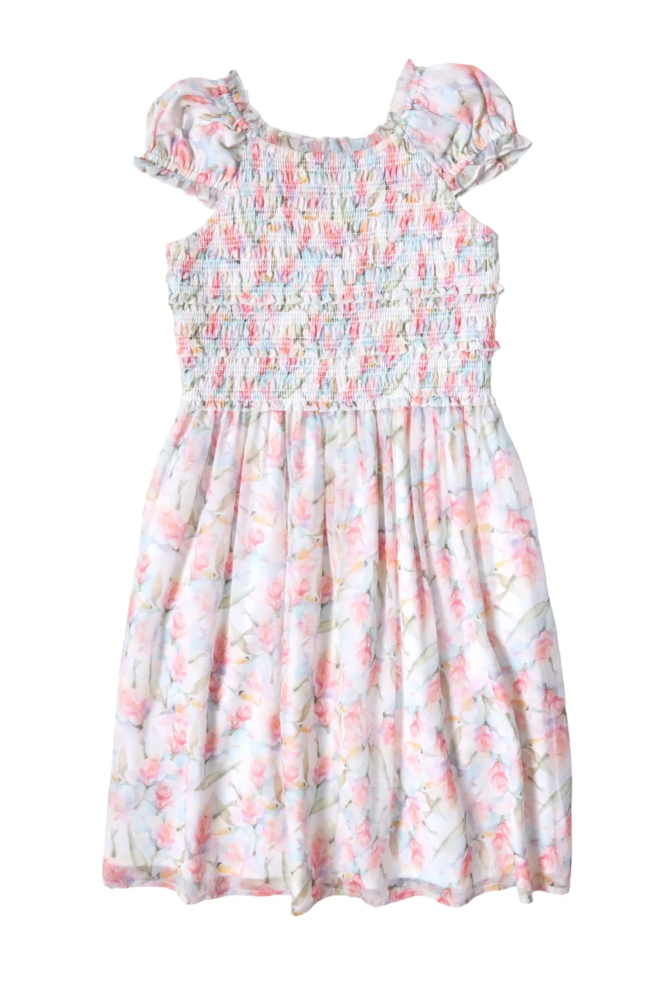 Mini Kyla Dress in Watercolor Orchids